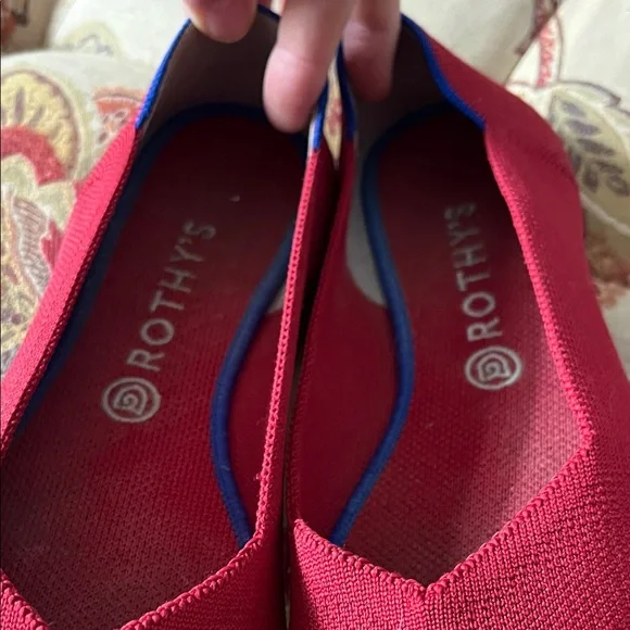 Rothy's Women's Scarlet Red Pointed Flats - Picture 8 of 10